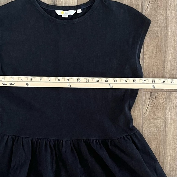 Boden Black Cotton Midi Dress Cap Sleeve Classic Minimal Sz 4 - Picture 7 of 10